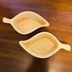 🍂 Nantucket yellow Fall leaf bowls 🍂